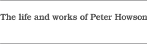 the life and works of peter howson